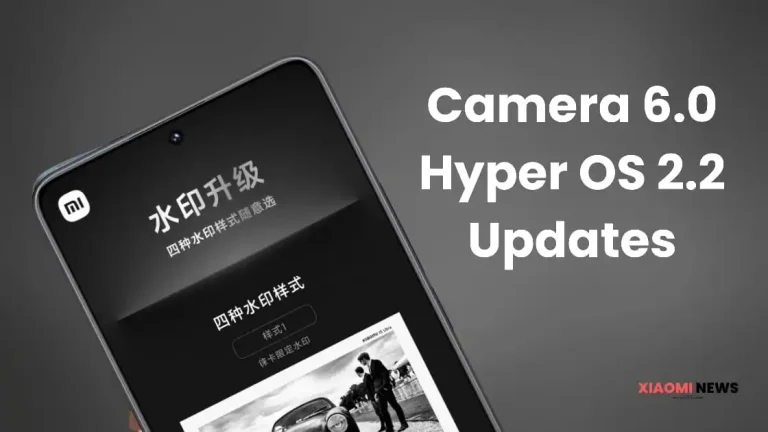 Xiaomi Camera 6.0 launched – Pro photography now in mid-range phones